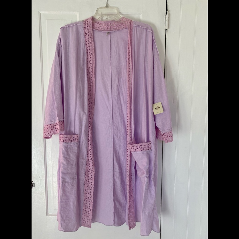 NWT Free People Intimately Eyelet Robe Kimono Sz M
